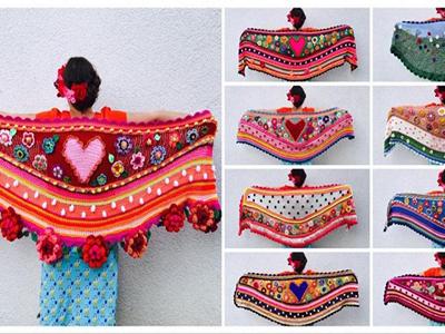 Workshop crochet wrap . stola , bag image