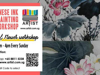Chinese Ink Painting Workshop For Beginners (Basic + Flower) image
